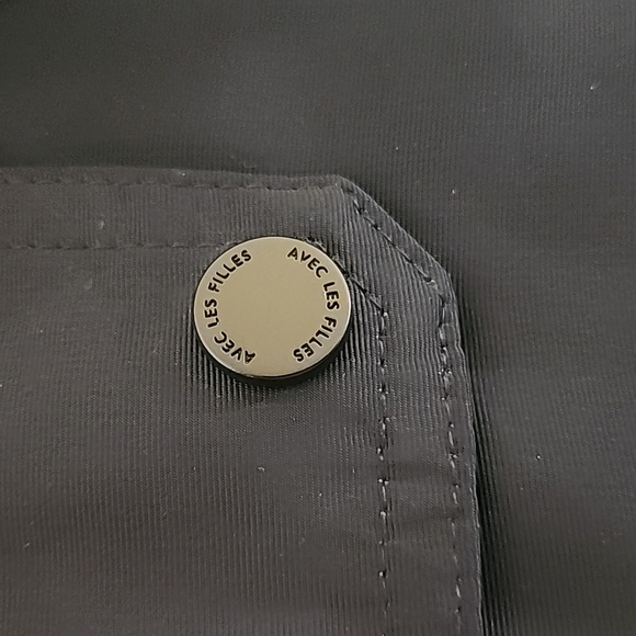 Avec Les Filles Outerwear Fall Navy Hooded Streetwear Office City Jacket Coat - Picture 8 of 15